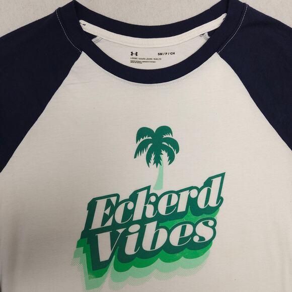 Under Armour Eckerd Vibes Crew Neck Long Sleeve T Shirt Mens Size S White - Picture 1 of 9